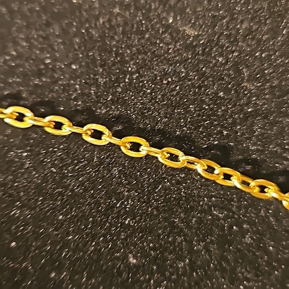 CABLE CHAIN GOLDTONE 19 1/2" Necklace & 7" Matching Bracelet - Picture 4 of 6